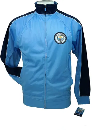 Icon Sports Men Compatible with Manchester City Licensed Zipper Soccer Jacket 007