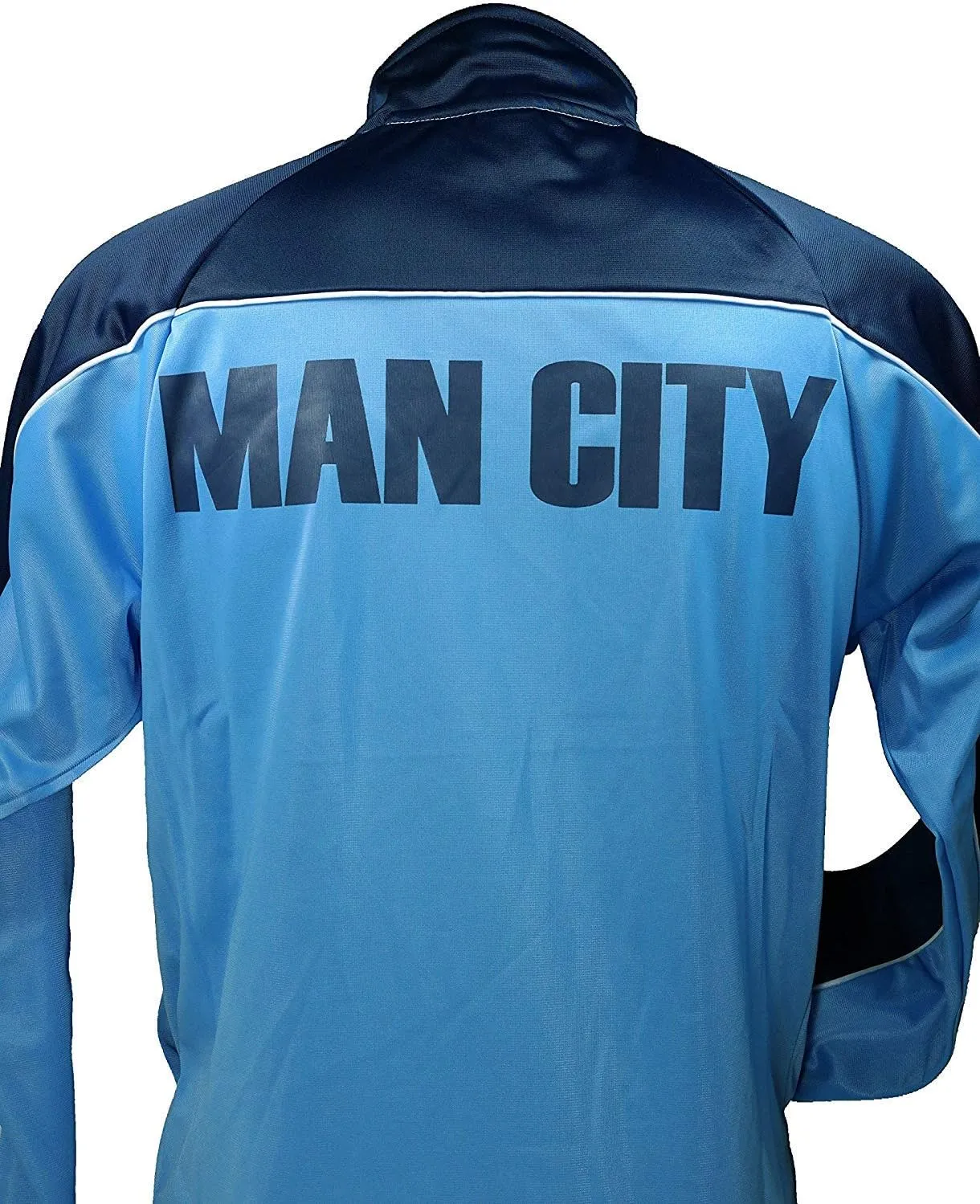 Icon Sports Men Compatible with Manchester City Licensed Zipper Soccer Jacket 007