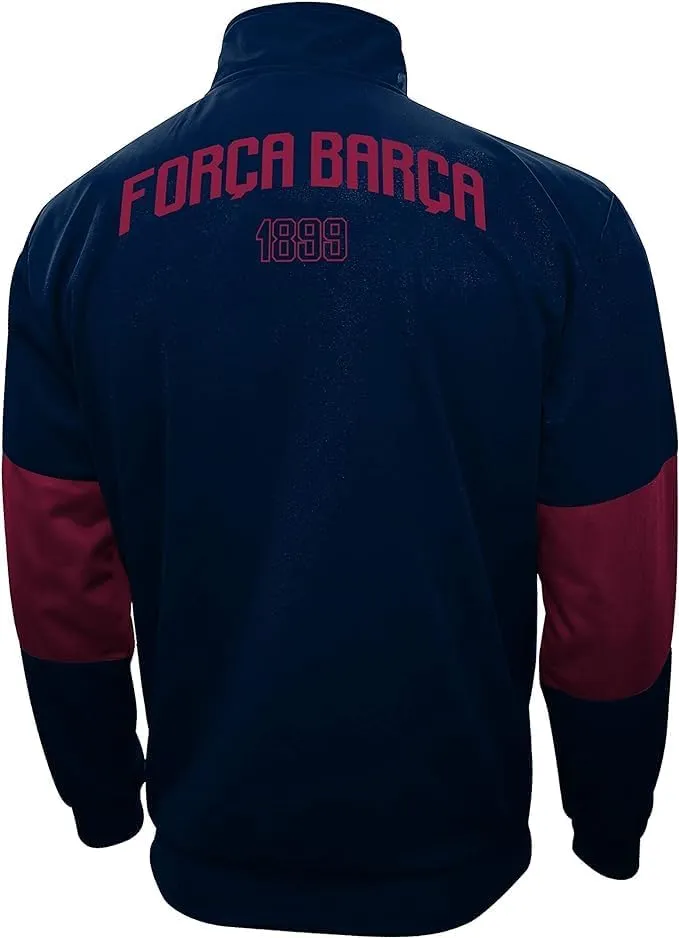 Icon Sports Men FC Barcelona Officially Licensed Zipper Soccer Jacket 002