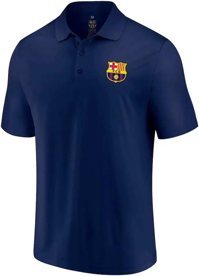 Icon Sports Officially Licensed Soccer Polo Shirt, Woven Patch Adult Unisex Collared Shirt