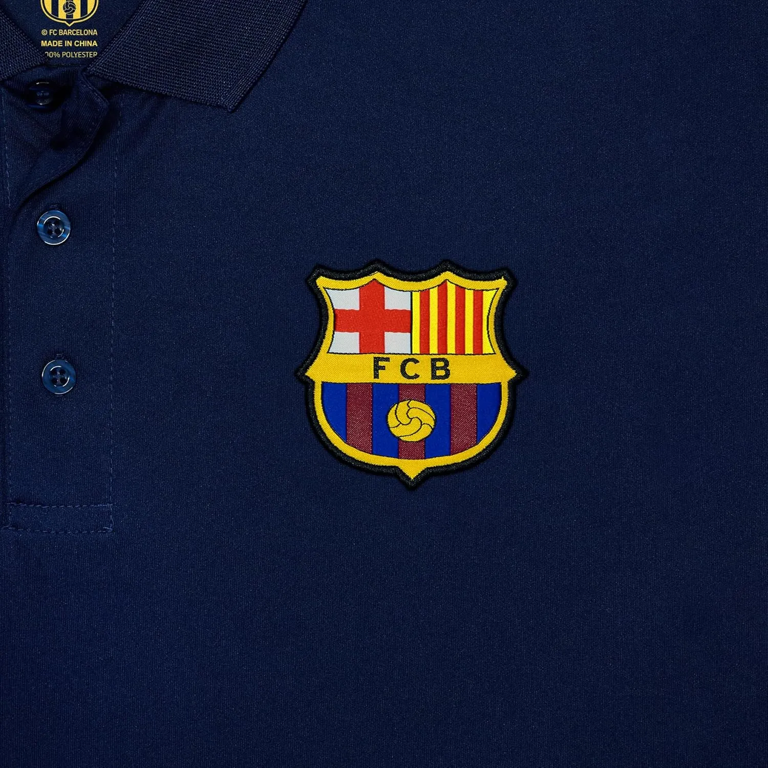 Icon Sports Officially Licensed Soccer Polo Shirt, Woven Patch Adult Unisex Collared Shirt