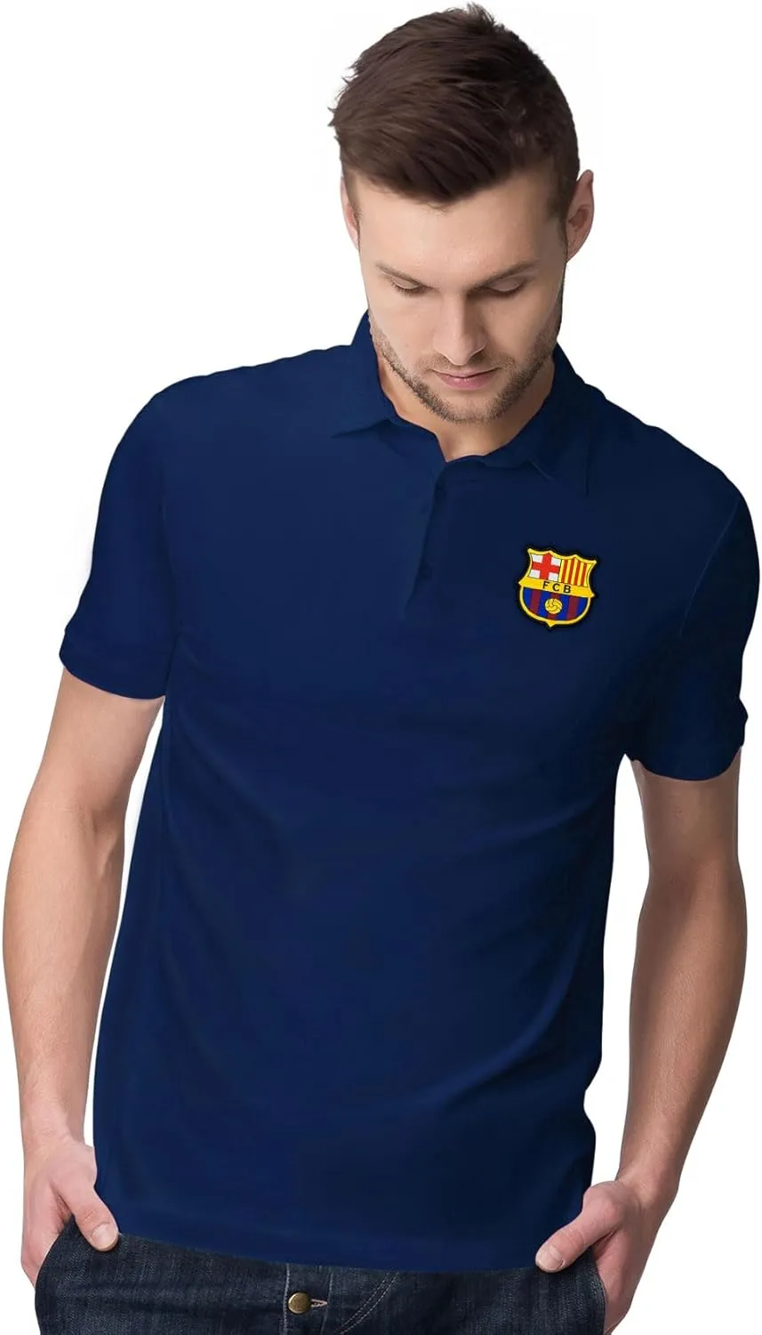 Icon Sports Officially Licensed Soccer Polo Shirt, Woven Patch Adult Unisex Collared Shirt