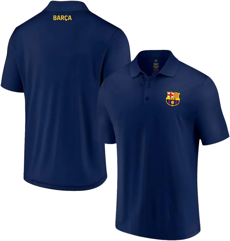 Icon Sports Officially Licensed Soccer Polo Shirt, Woven Patch Adult Unisex Collared Shirt