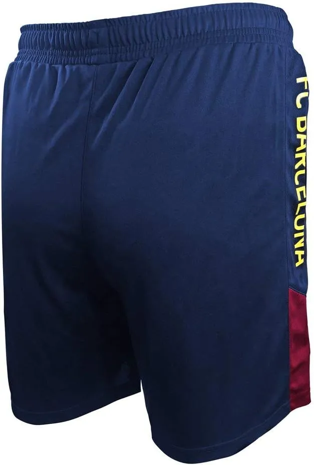 Icon Sports Youth Compatible with FC Barcelona Officially Licensed Poly Soccer Shorts -02