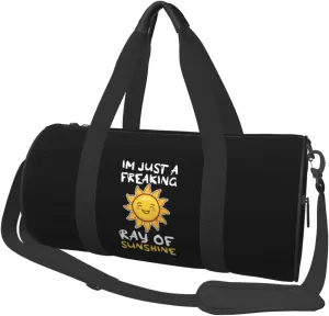 Im A Freaking Ray Of Sunshine Duffel Bag Gym Bag Travel Sports Tote Large Foldable Beach Swim Yoga3