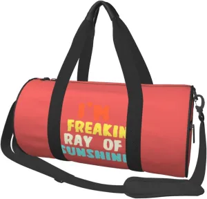 Im A Freaking Ray Of Sunshine Duffel Bag Gym Bag Travel Sports Tote Large Foldable Beach Swim Yoga7