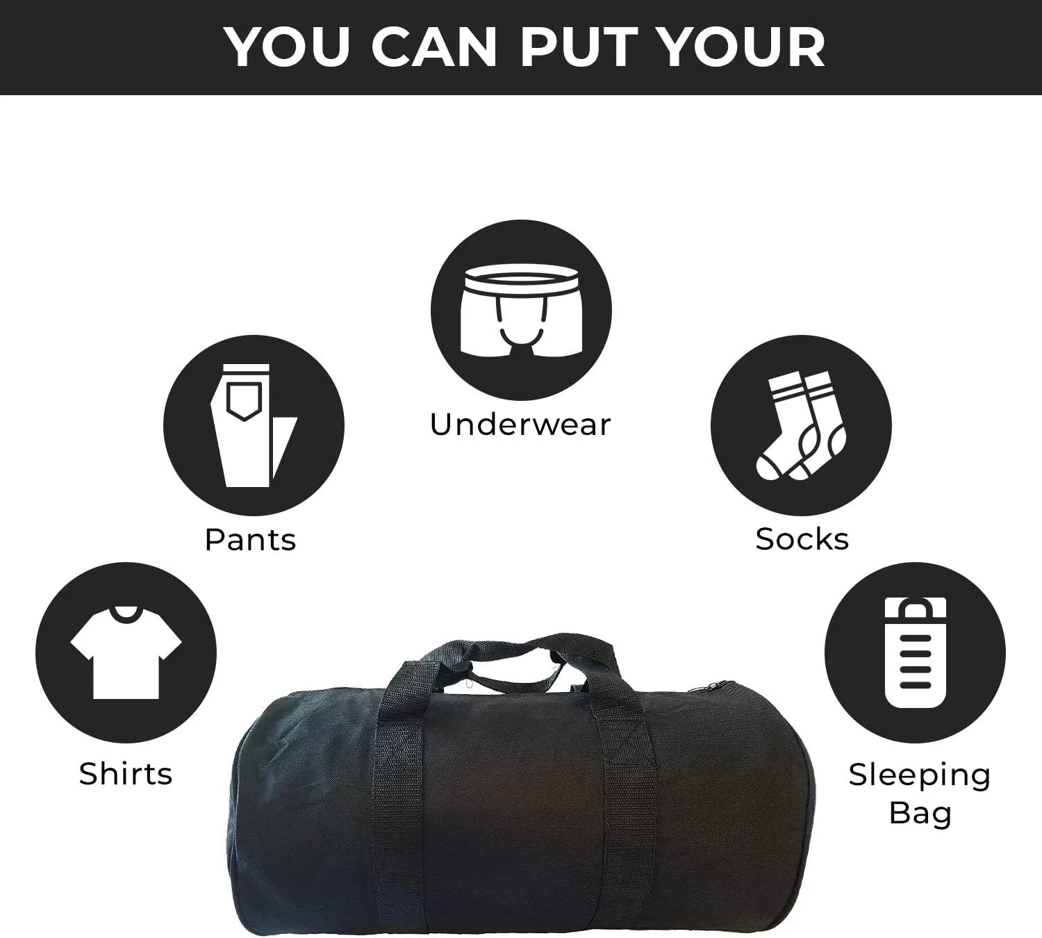 ImpecGear Round Duffel Team Sports Equipment Bags, Travel Gym Fitness Bag.