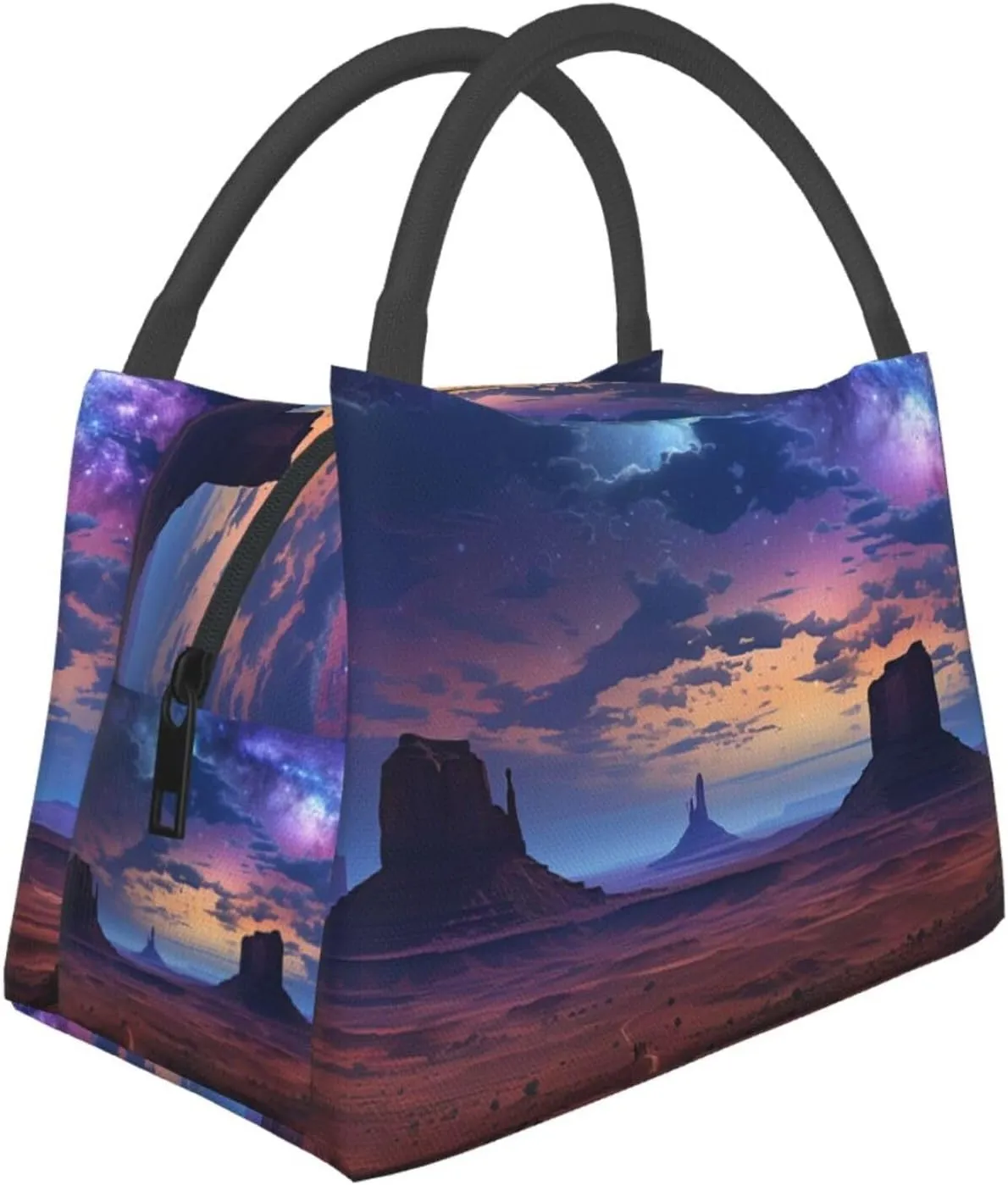 Insulated Lunch Bag for Men Women Reusable Lunch Box Monument Valley Landscape Portable Lunchbox Leakproof Cooler Food Lunch Container High Capacity Lunch Tote Bags for Work Travel