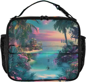 Insulated Lunch Bag Lunch box Cooler Bag for Women Men Tropical Myth Reusable Portable with Shoulder Strap
