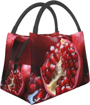 Insulated Lunch Bag Pomegranate fruit Lunch Box for Women Men Reusable Leakproof Lunch Cooler Tote Bag for Picnic Work