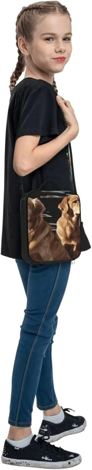 Insulated Lunch box for Men Women Reusable Lunch Bag Golden Retrievers Cooler Tote Bags for Work Picnic