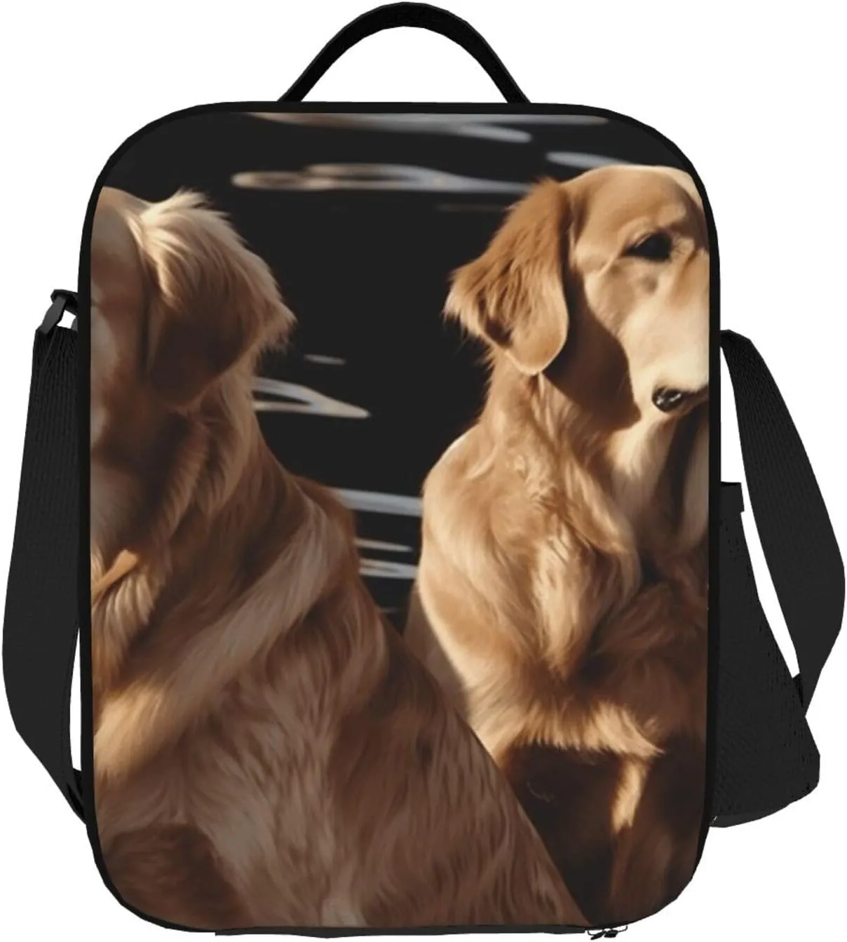Insulated Lunch box for Men Women Reusable Lunch Bag Golden Retrievers Cooler Tote Bags for Work Picnic