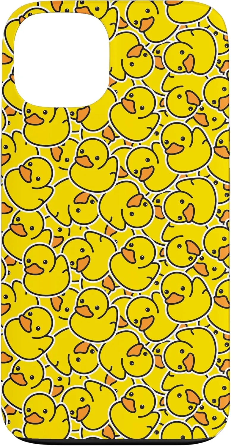 iPhone 13 Cute Yellow Rubber Duckie Duck Lover Pattern Case Case