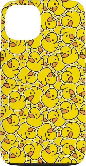 iPhone 13 Cute Yellow Rubber Duckie Duck Lover Pattern Case Case