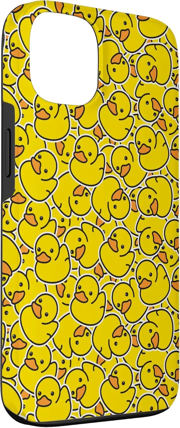 iPhone 13 Cute Yellow Rubber Duckie Duck Lover Pattern Case Case