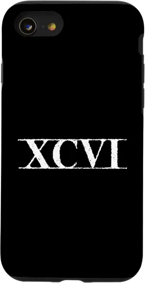 iPhone SE (2020) / 7 / 8 Roman Numeral 96 XCVI ~ with Lines Case