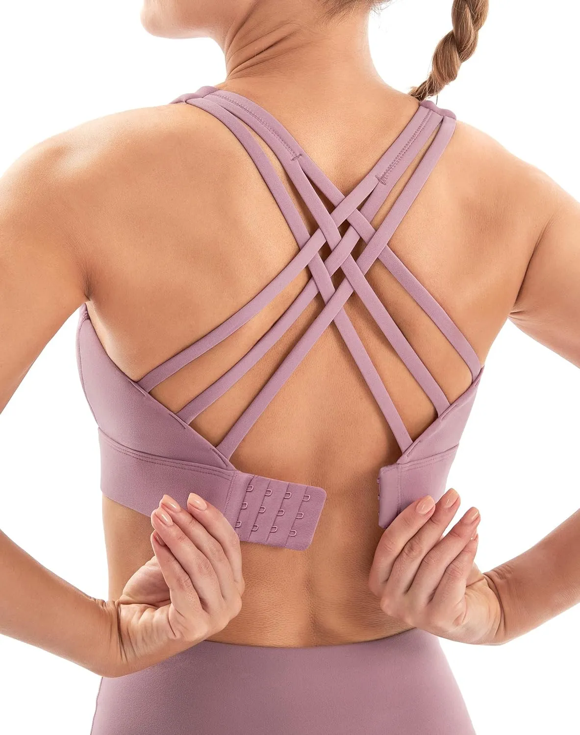 IUGA Sports Bras for Women High Support Large Bust High Impact Womens Sports Bras Strappy Padded Sports Bra