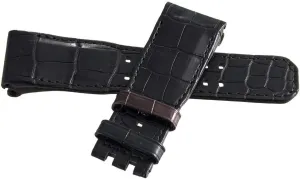 Jaeger-LeCoultre Men's 25mm Black and Brown Leather Watch Band Strap M-F