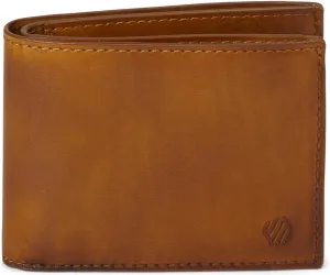 Johnston & Murphy Men's Hudson Burnished Billfold Wallet, Brown, One Size