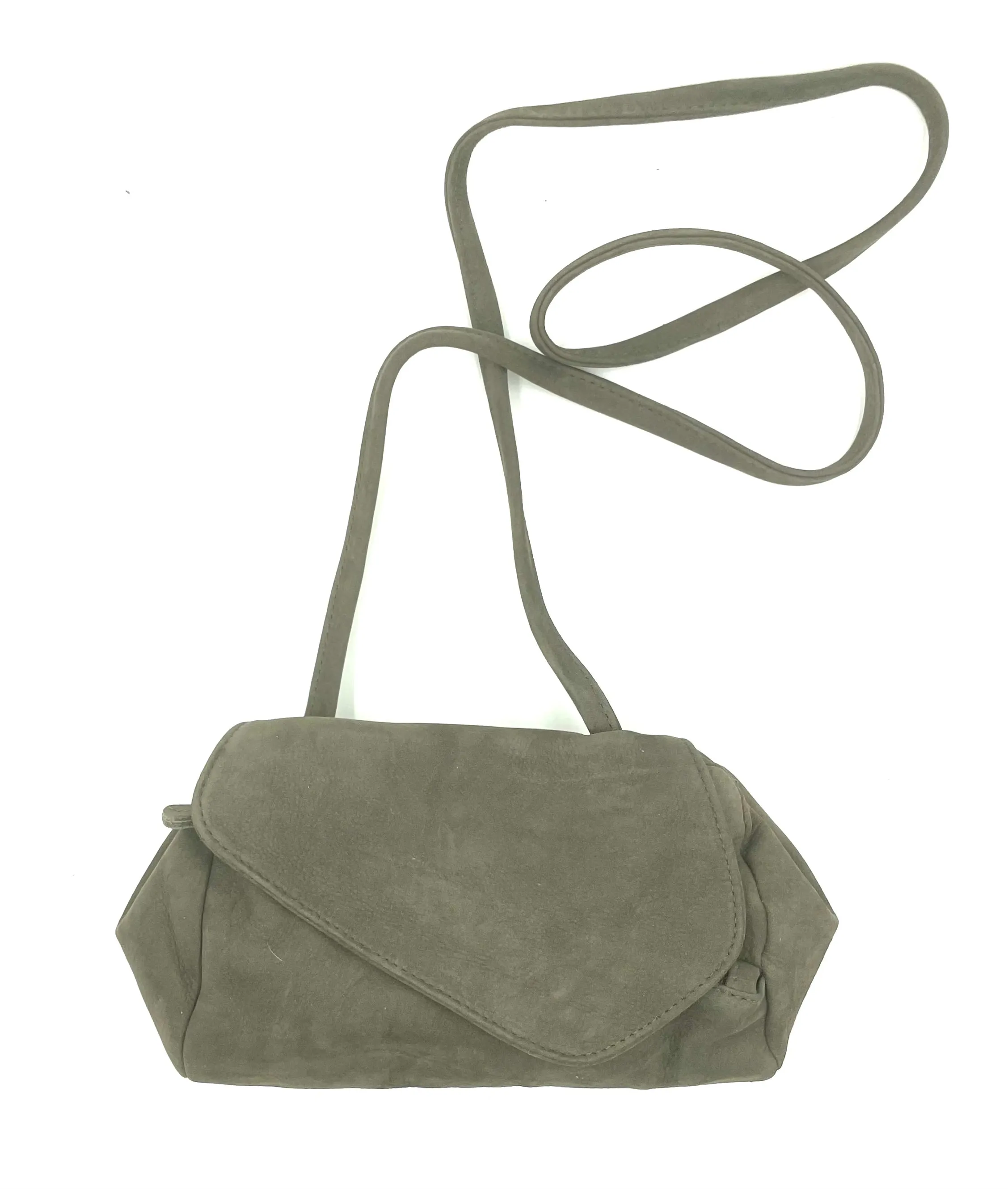 Josephine Crossbody Bag in Gray Suede