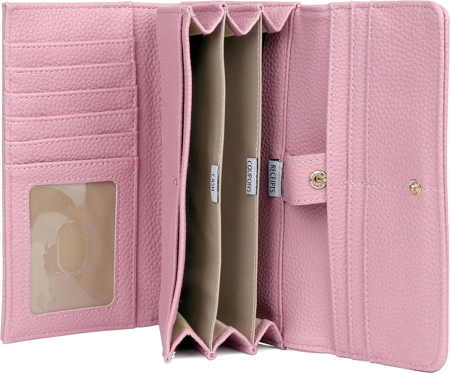 Julia Buxton Pebble Vegan Leather Bianca Trifold