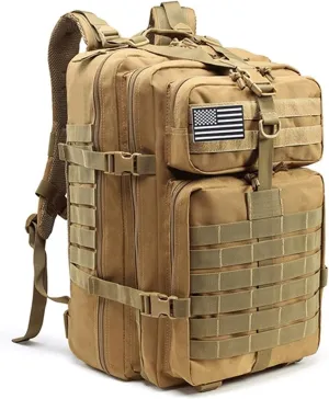 Jungle Leopard 50L Nylon Waterproof Trekking Fishing Hunting Bag Backpack Outdoor Military Rucksacks Tactical Sports Camping Hiking (Color : TBP001-Khaki)