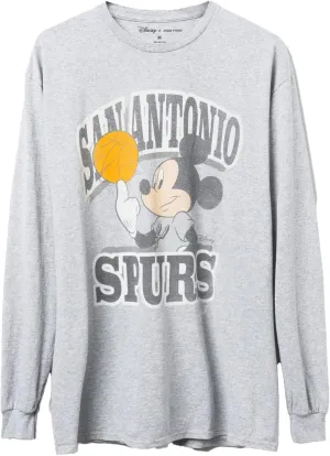 Junk Food Clothing San Antonio Spurs Mickey Long Sleeve Tee