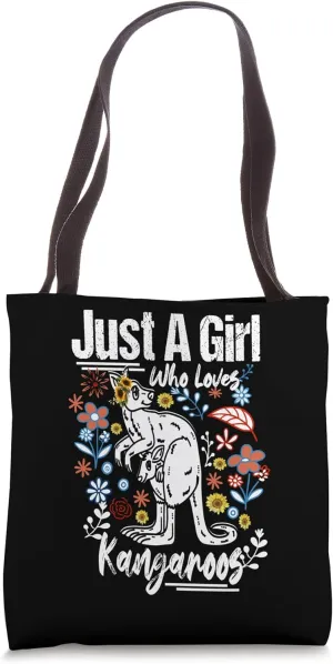 Just A Girl Who Loves Kangaroos Funny Australian Animals Tote Bag