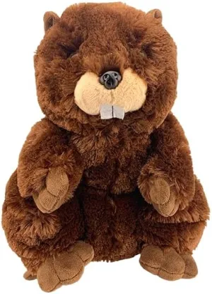 Justin Beaver Plush Toy, Adorable Stuffed Animal, Soft and Cuddly Beaver Plushie, Woodland Beaver Plush, Gift for Kids, Boys, and Girls, 16 Inch