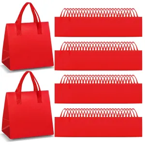 Kacctyen 100 Pcs Insulated Take Out Bags Bulk 9.5 x 6 x 9.5 in Thermal Insulation Food Bag for Coffee, Milk Tea, Hot Cold Food, Delivery Cooler Bag for Catering Restaurant Grocery Picnic (Red)