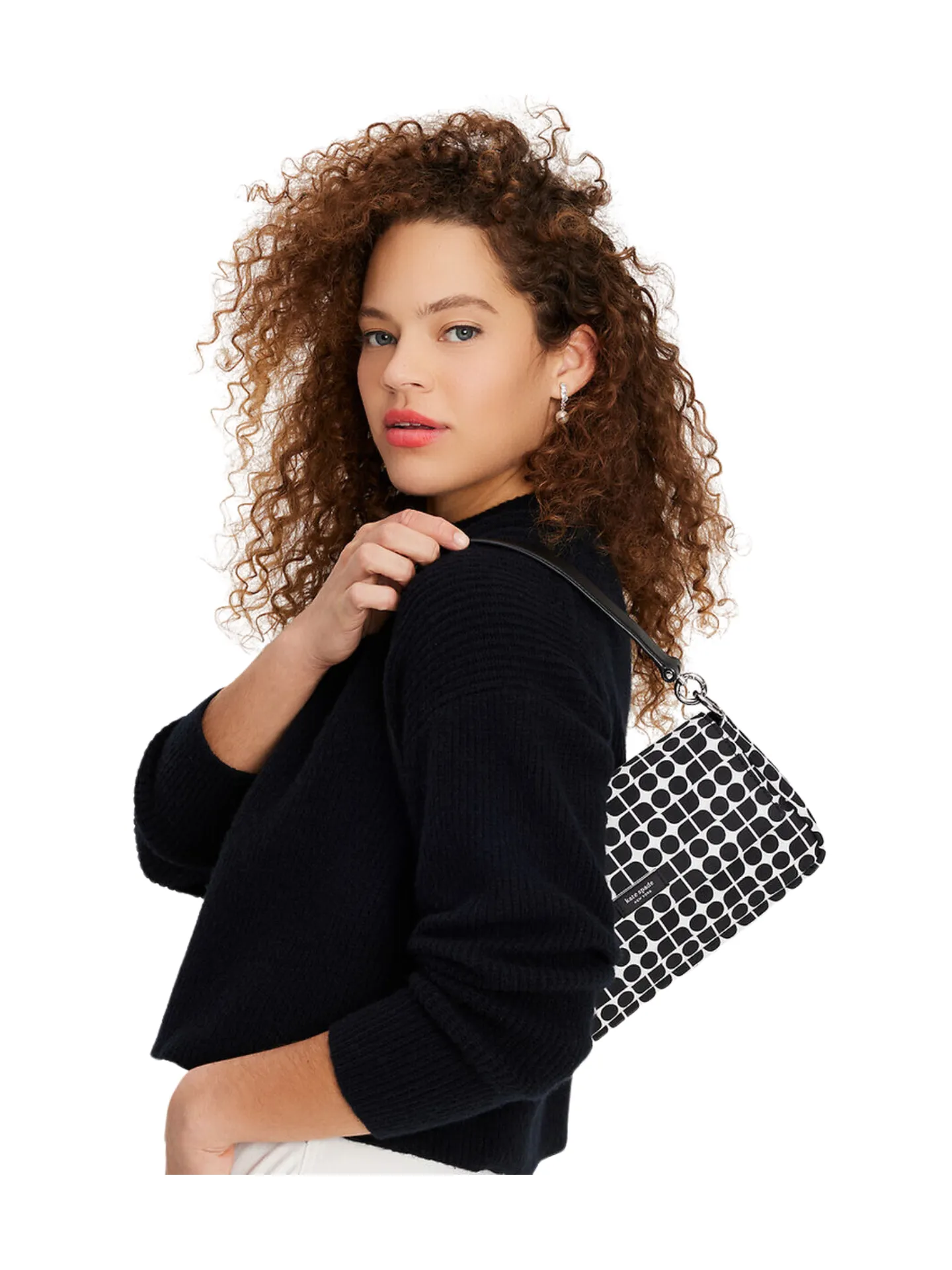 Kate Spade Noel Jacquard Convertible Crossbody Black Multi