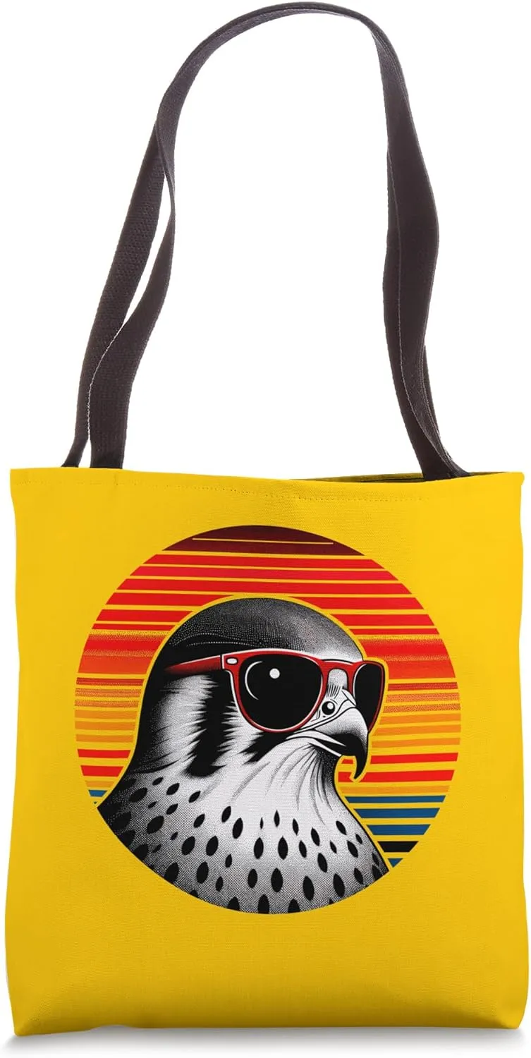 Kestrel Bird Sunglasses Sunset Retro Style Vintage 70s Tote Bag
