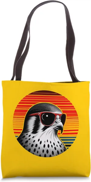 Kestrel Bird Sunglasses Sunset Retro Style Vintage 70s Tote Bag