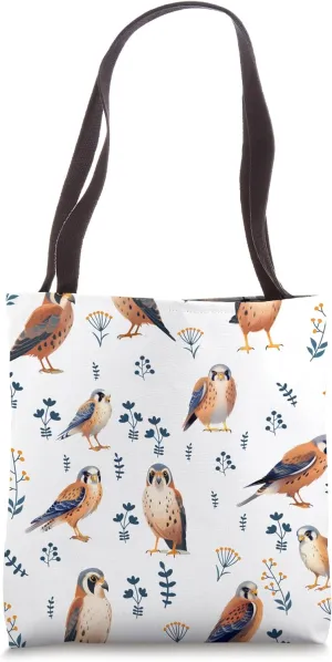 kestrel pattern in white amazing Nature Lover Art Men Women Tote Bag