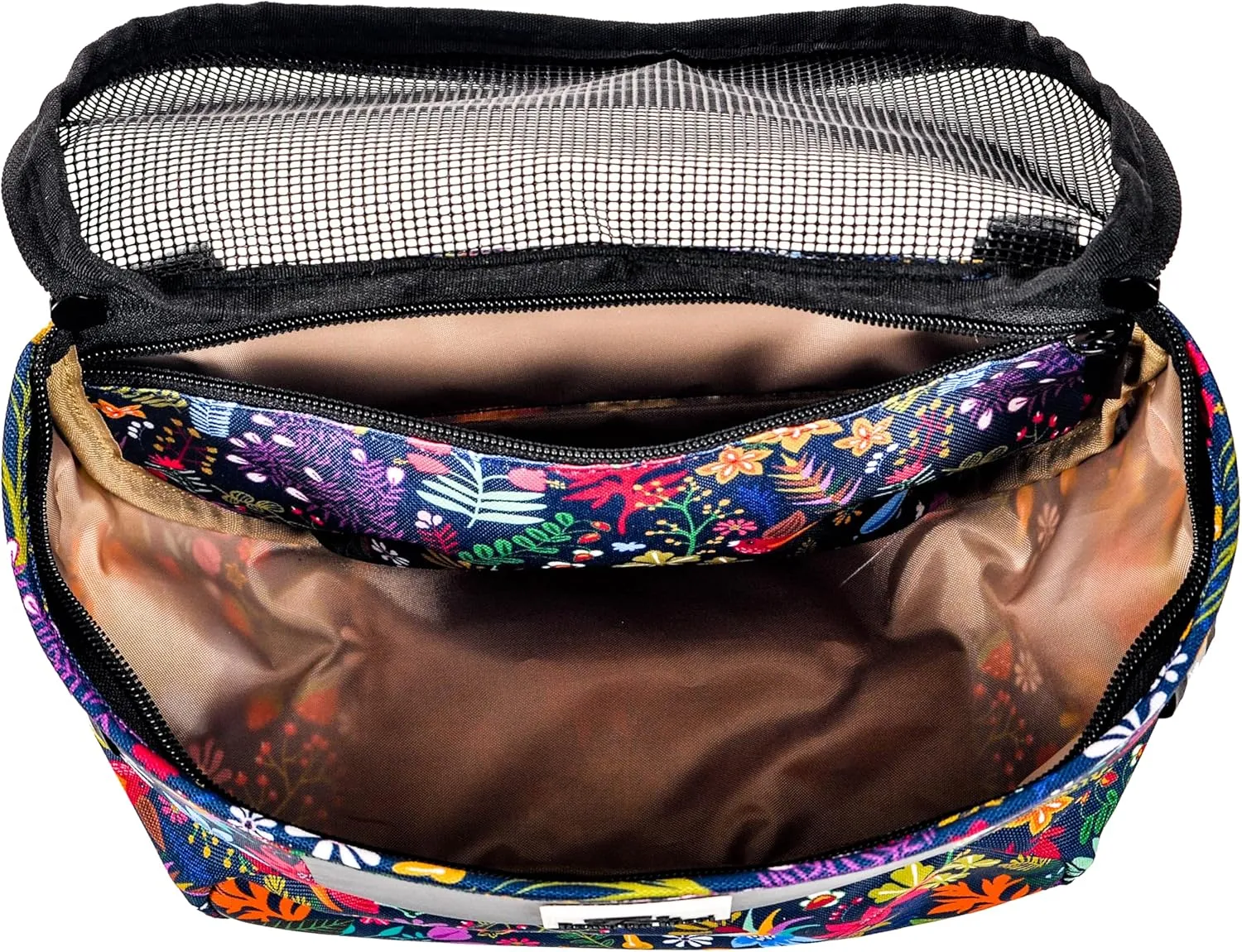 Kids Bike Basket,Durable Front Frame Bicycle & Scooter Basket Bag,Waterproof Fabric Bicycle Handlebar Bag for Boys, Girls, Toddlers with Zipper Mesh Lip(Flower)