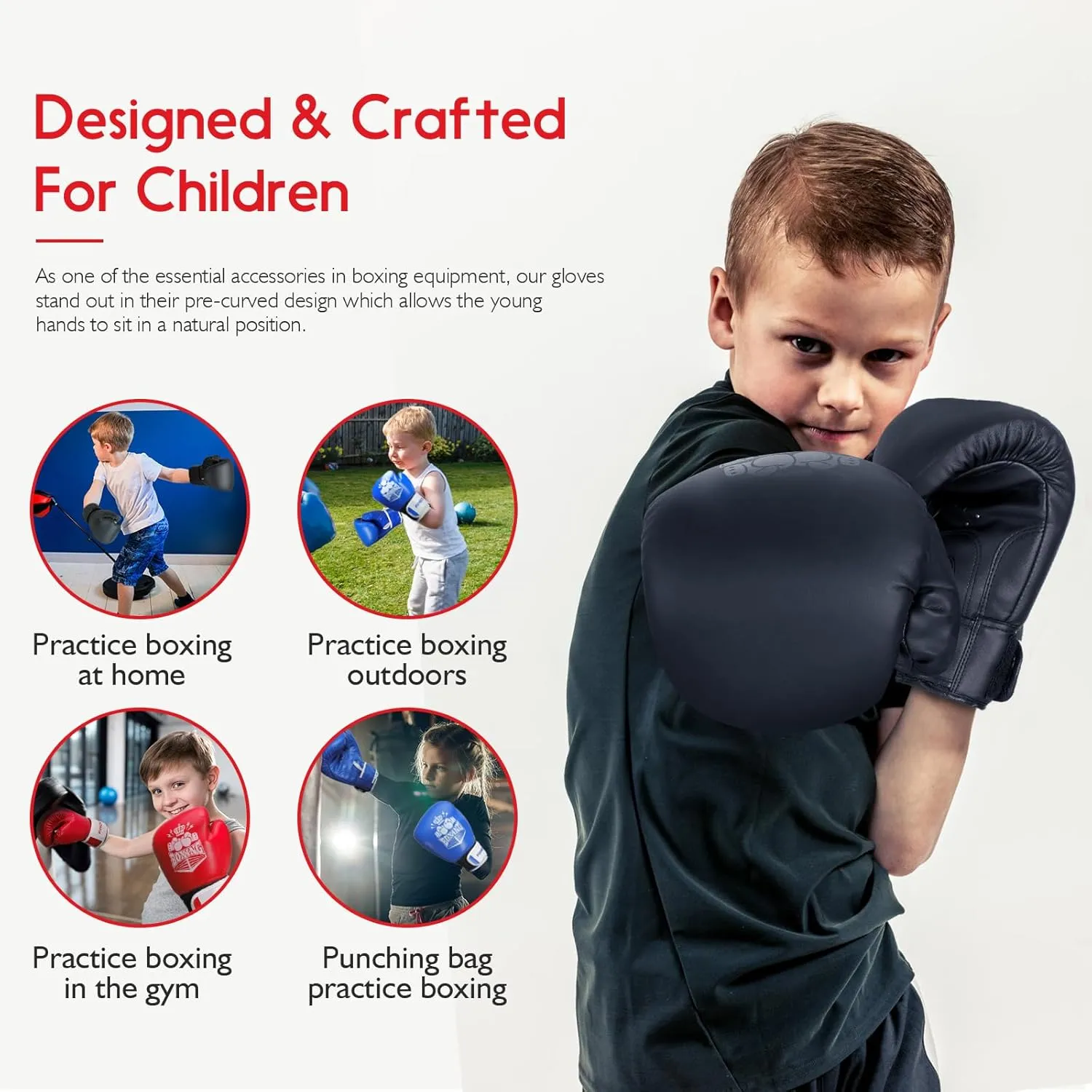 Kids Boxing Gloves for Boys and Girls,Youth Boxing Training Gloves for 3-15,Kids Sparring Boxing Gloves for Punching Bag, Kickboxing, Muay Thai, MMA