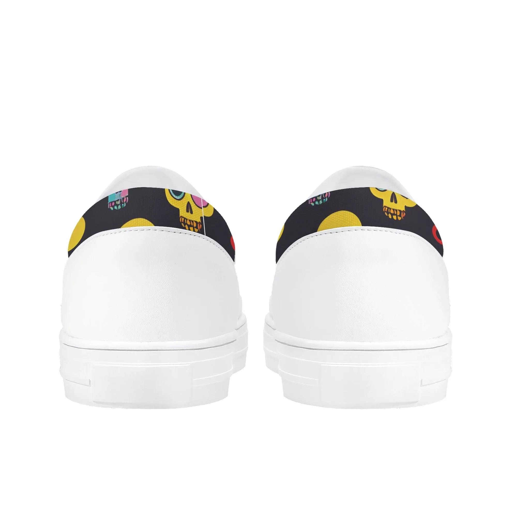 Kid's Colorful Skulls Slip On Shoes