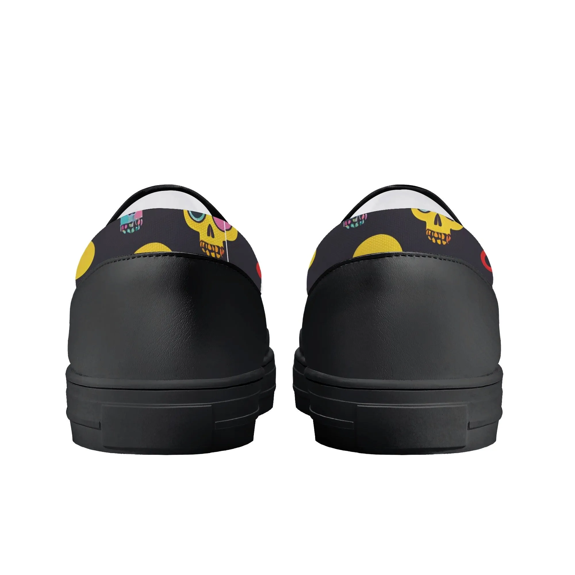 Kid's Colorful Skulls Slip On Shoes
