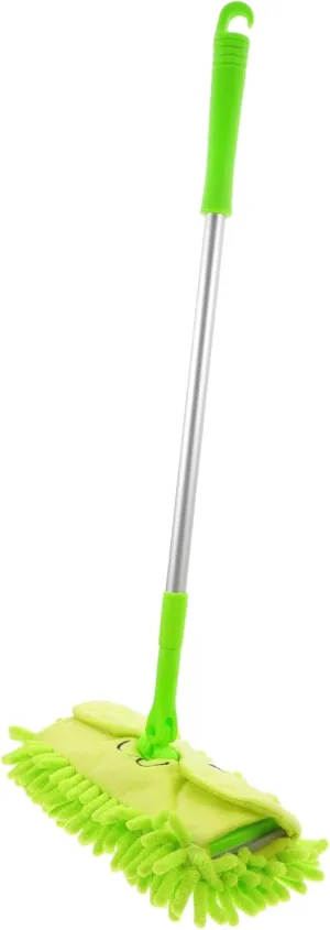 Kids Mini Mop Toy - Green Plastic Pretend Play Set for Toddlers, Educational Interactive Learning Tool, Realistic Design for Ages 2-4, Fun and Engaging Playtime Activity