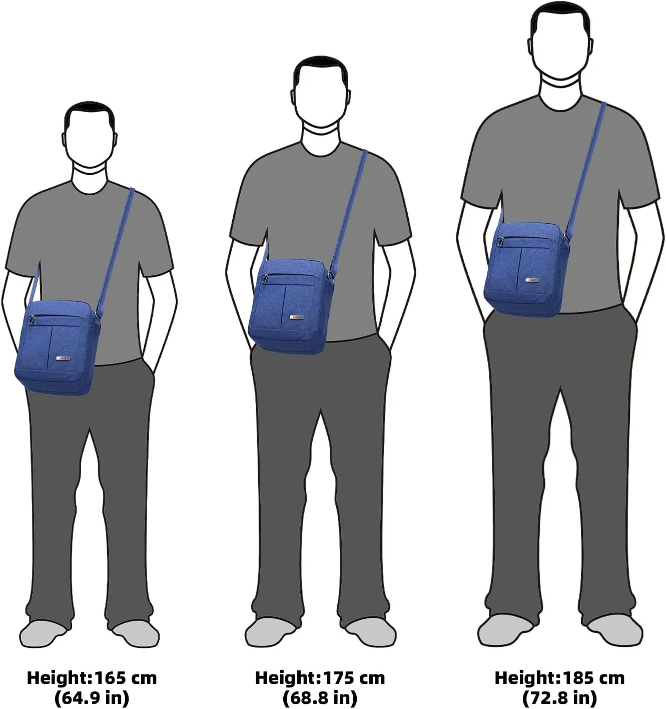 KL928 Men's Messenger Bag - Crossbody Shoulder Bags Travel Bag Man Purse Casual Sling Pack for Work Business