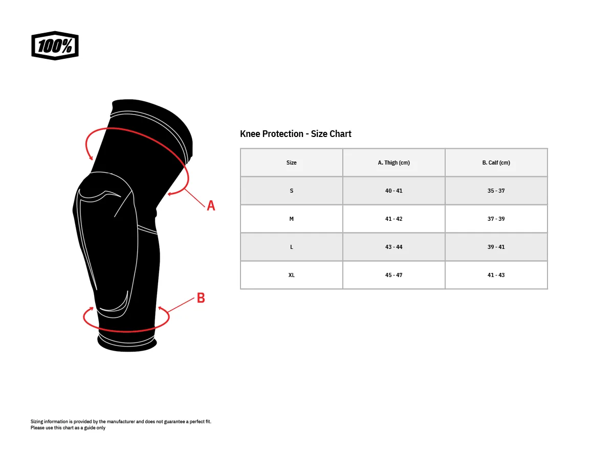 Knee - Red/Black Clear guidance - Large Guards Ridecamp Great value