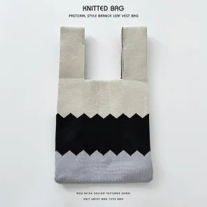 Knitted Bag - Horizontal Stripes