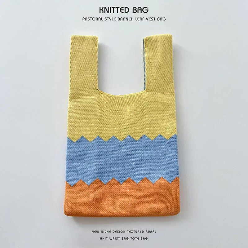 Knitted Bag - Horizontal Stripes
