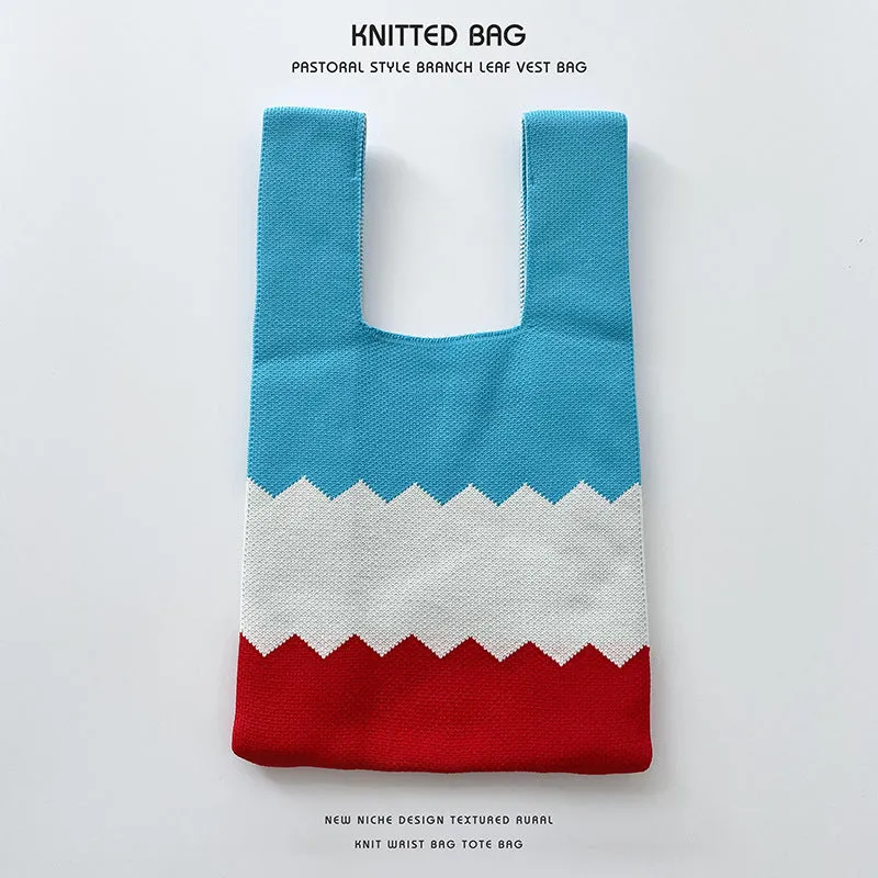 Knitted Bag - Horizontal Stripes