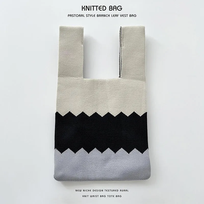 Knitted Bag - Horizontal Stripes