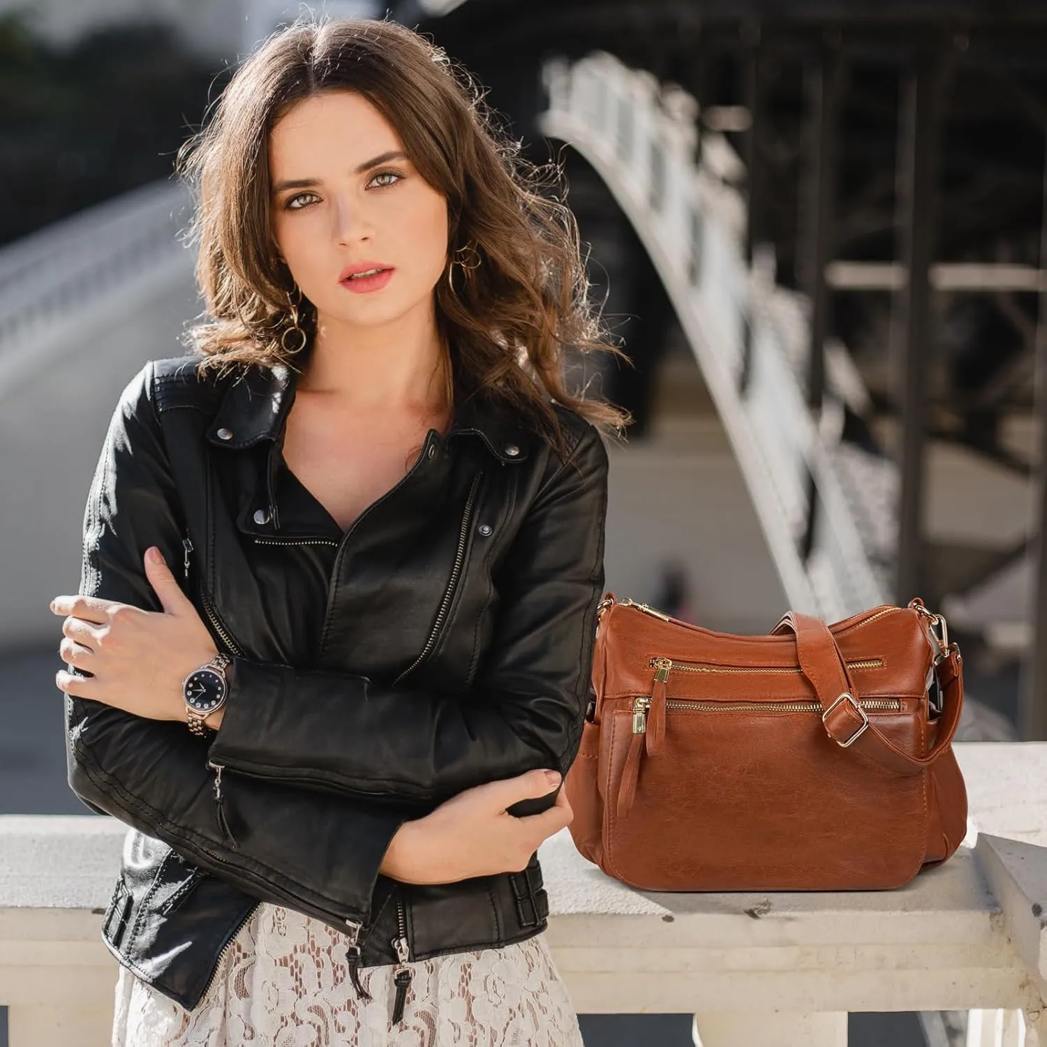 KOGTLA Women's Crossbody Shoulder Bag Roomy Multi Pockets Purse Handbag Travel Satchel Hobo Messenger Bag
