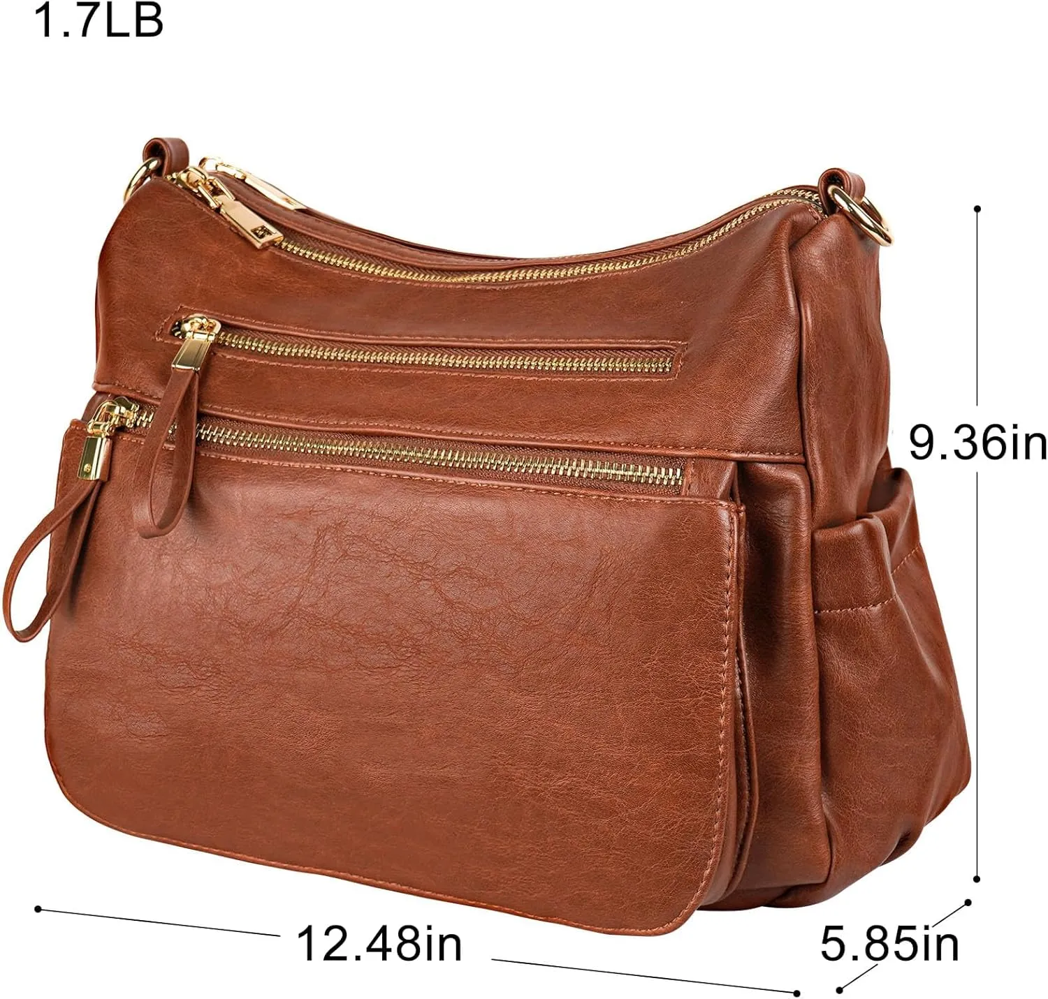 KOGTLA Women's Crossbody Shoulder Bag Roomy Multi Pockets Purse Handbag Travel Satchel Hobo Messenger Bag
