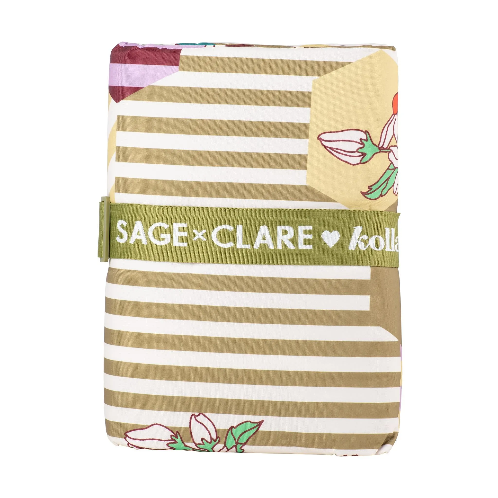 Kollab | Holiday Fringed Picnic Mat | Sage x Clare Portofino