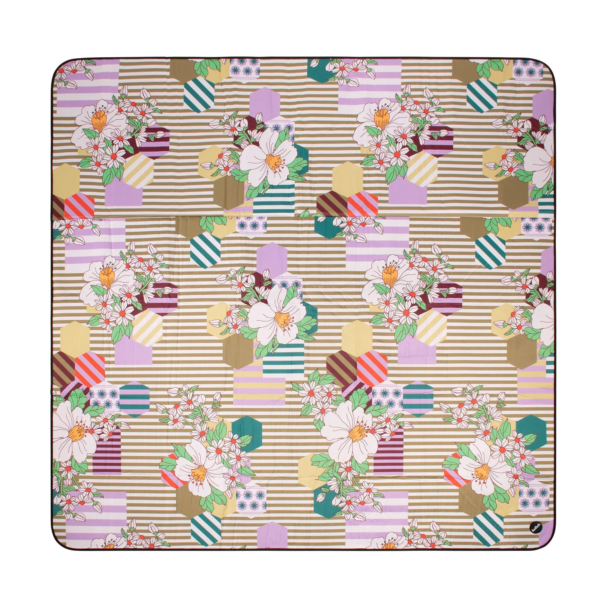 Kollab | Holiday Fringed Picnic Mat | Sage x Clare Portofino