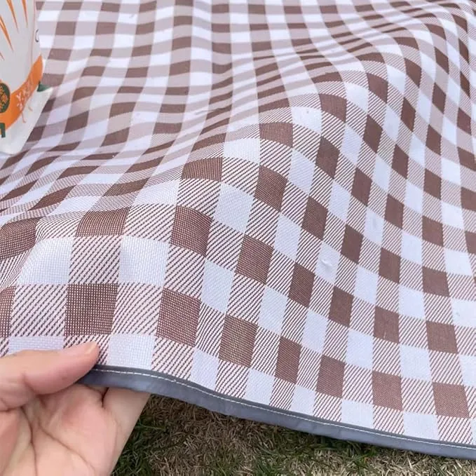 Large 80"x 60" Beach Blanket, Outdoor Picnic Blankets, Waterproof Sandproof Portable Blankets, Foldable and Lightweight for Spring Summer Camping, Beach, Park (Brown)
